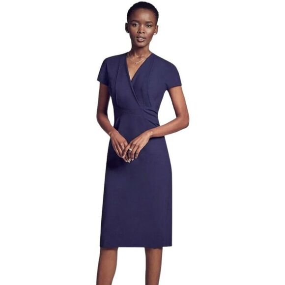 EUC MM Lafleur Emma Dress Deep Indigo Blue Soft Wool Sz 6 - Picture 1 of 13